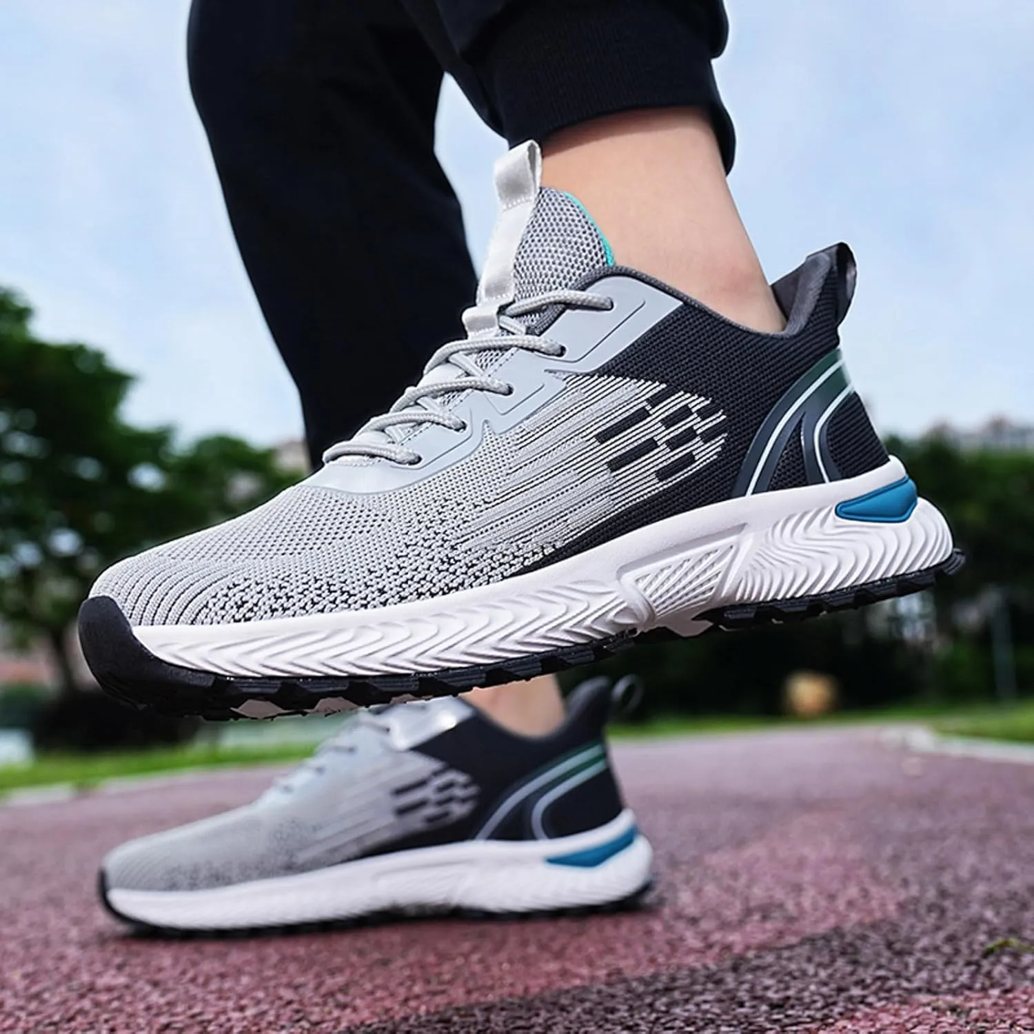 Men's Arch Support Walking Shoes Lightweight Breathable Slip On Running Shoe Athletic Fashion Sneakers for Men