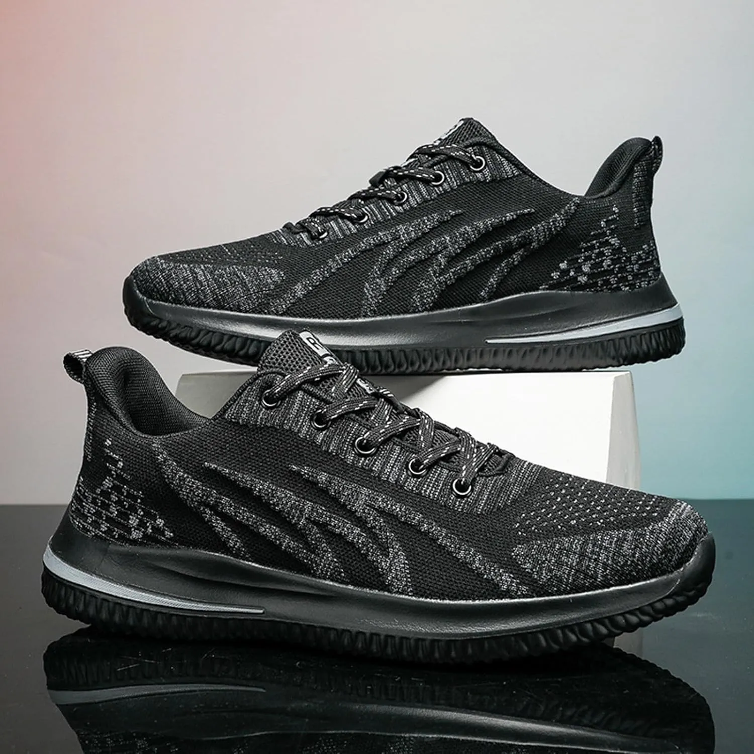 Men's Breathable Barefoot Shoes Casual Sneaker Mesh Breathable Walking Shoe Lightweight Diabetic Shoes for Men