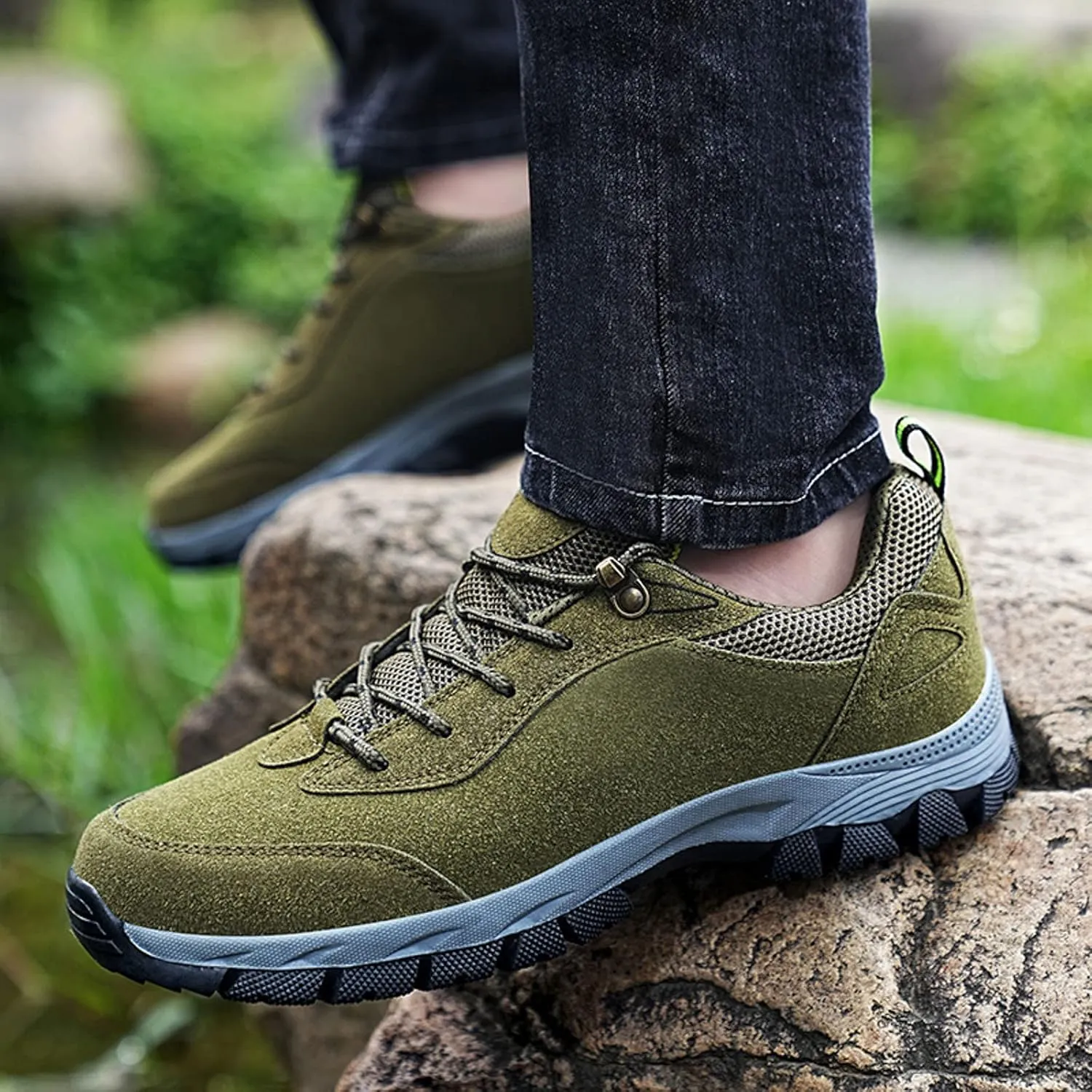 Men's Breathable Mesh Running Shoes Business Mesh Breathable Walking Shoe Fashion Lightweight Sneakers for Men