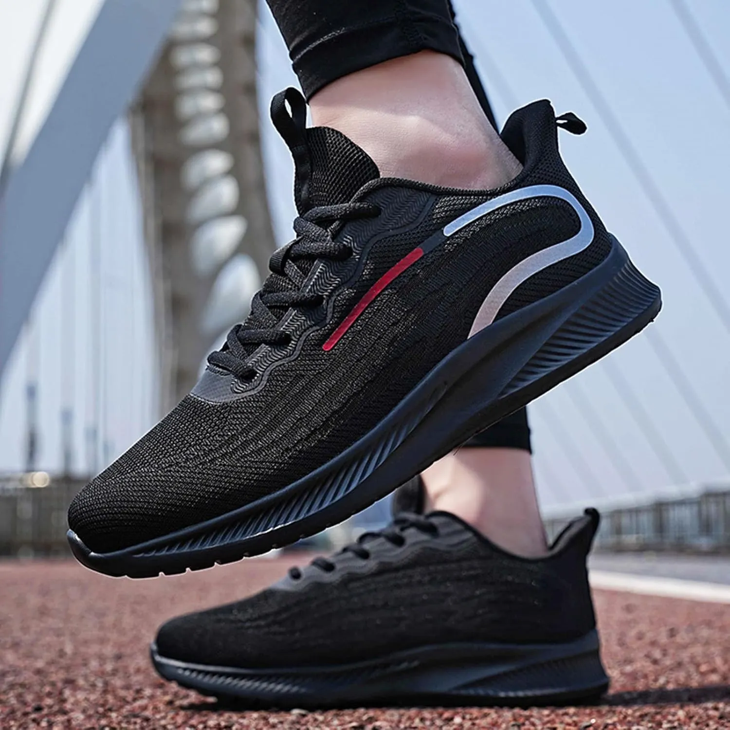 Men's Breathable Stretch Workout Shoes Lightweight Breathable Slip On Running Shoe Men's Business Casual Shoes