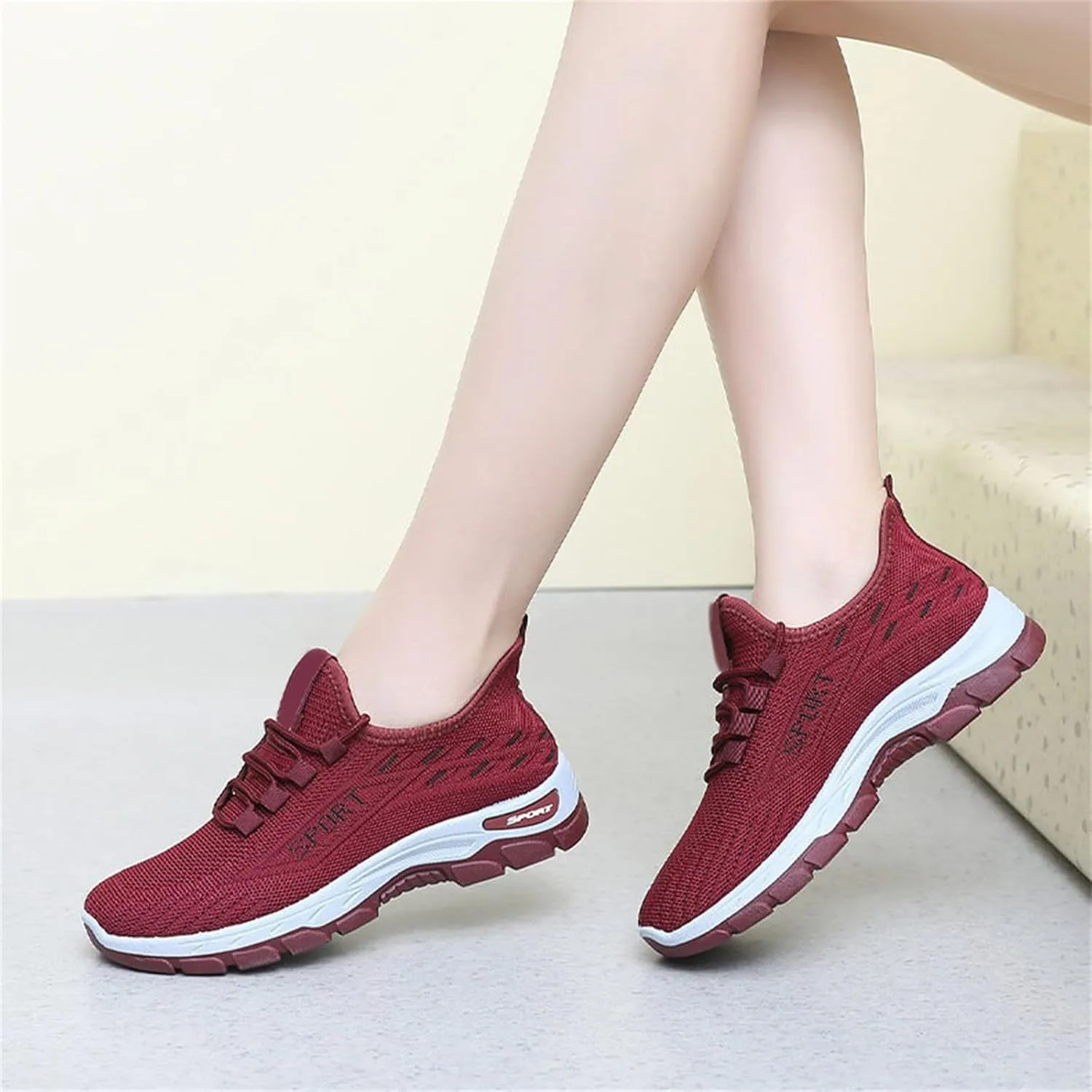 Men's Casual Dress Business Shoes Breathable Knit Classic Leisure Sneakers Lightweight Comfortable Walking Shoes