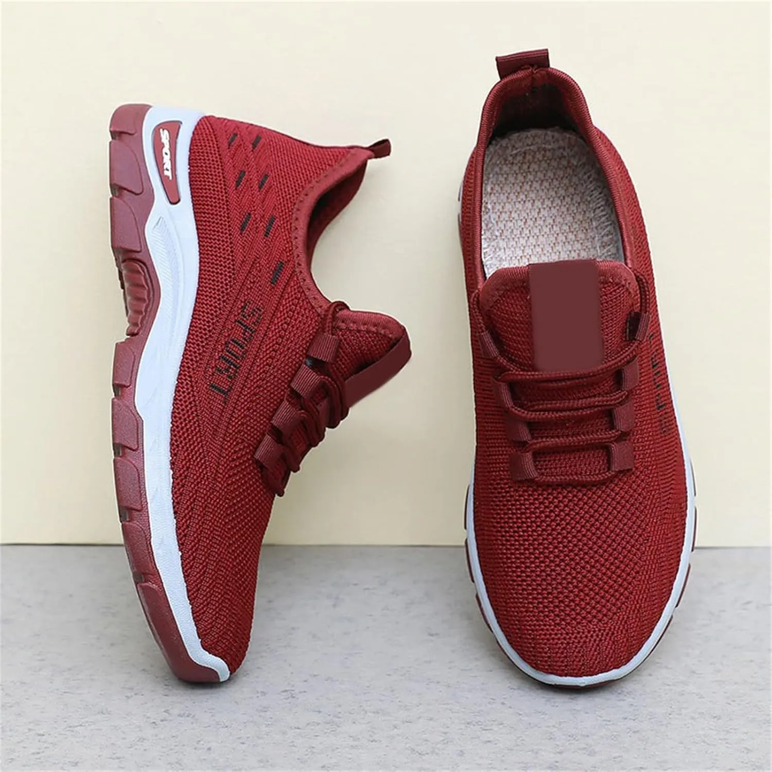 Men's Casual Dress Business Shoes Breathable Knit Classic Leisure Sneakers Lightweight Comfortable Walking Shoes