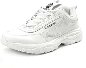 Men's Casual Lace-Up Sneakers, Athletic Walking Shoes Black