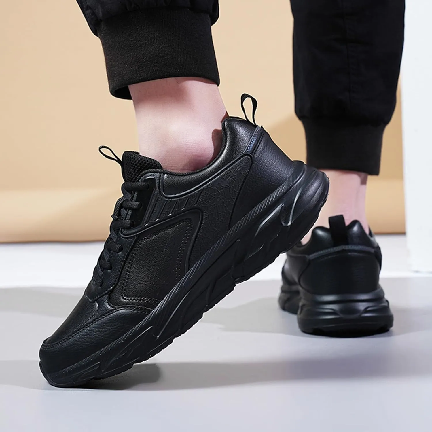 Men's Classic Casual Jogging Sneakers Portable Non Slip Fitness Workout Shoe Breathable Diabetic Shoes for Men