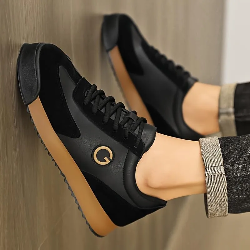 Men's Retro Sneakers Casual Low-Top Lace-Up Shoes Attire and Sports, Versatile Trainers