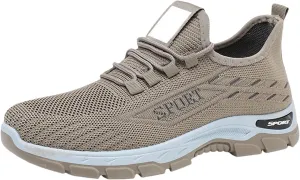 Mens Running Shoes Lace up Non Slip Fashion Sneakers Breathable Mesh Casual Sport Athletic Walking Shoes