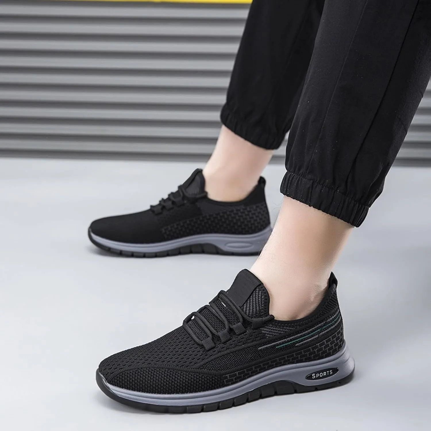 Men's Shoes Running Road Walking Sneakers Sports Athletic Workout Gym Shoes Casual Comfortable Breathable Sneakers