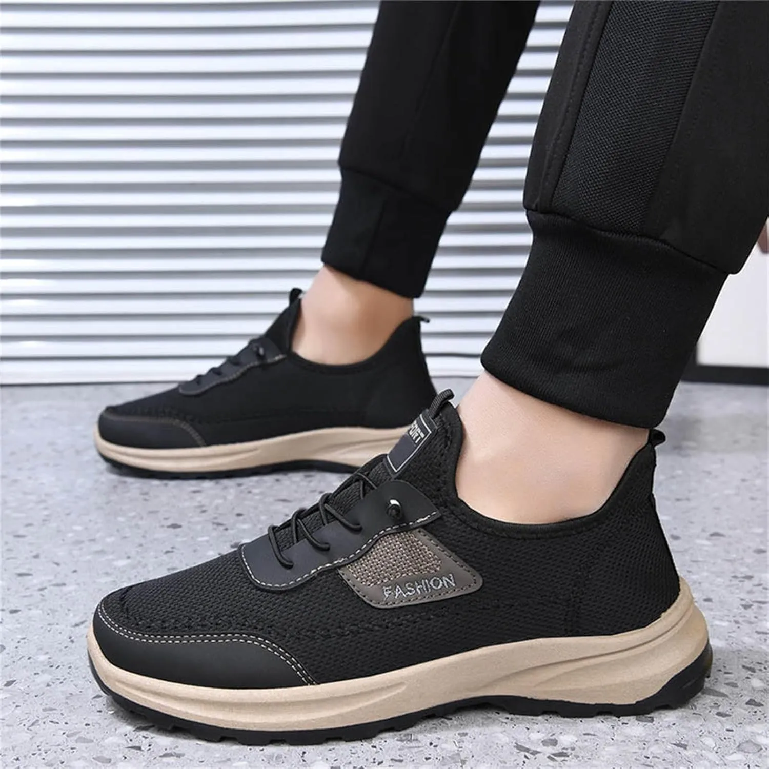 Men's Slip-on Orthopedic Non-Slip Walking Loafers Breathable Arch Support Outdoor Hiking Sneakers Casual Flats