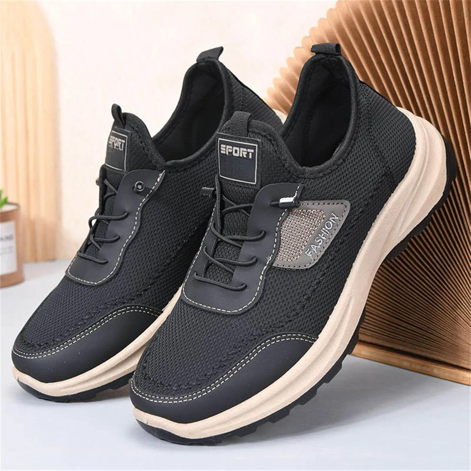 Men's Slip-on Orthopedic Non-Slip Walking Loafers Breathable Arch Support Outdoor Hiking Sneakers Casual Flats