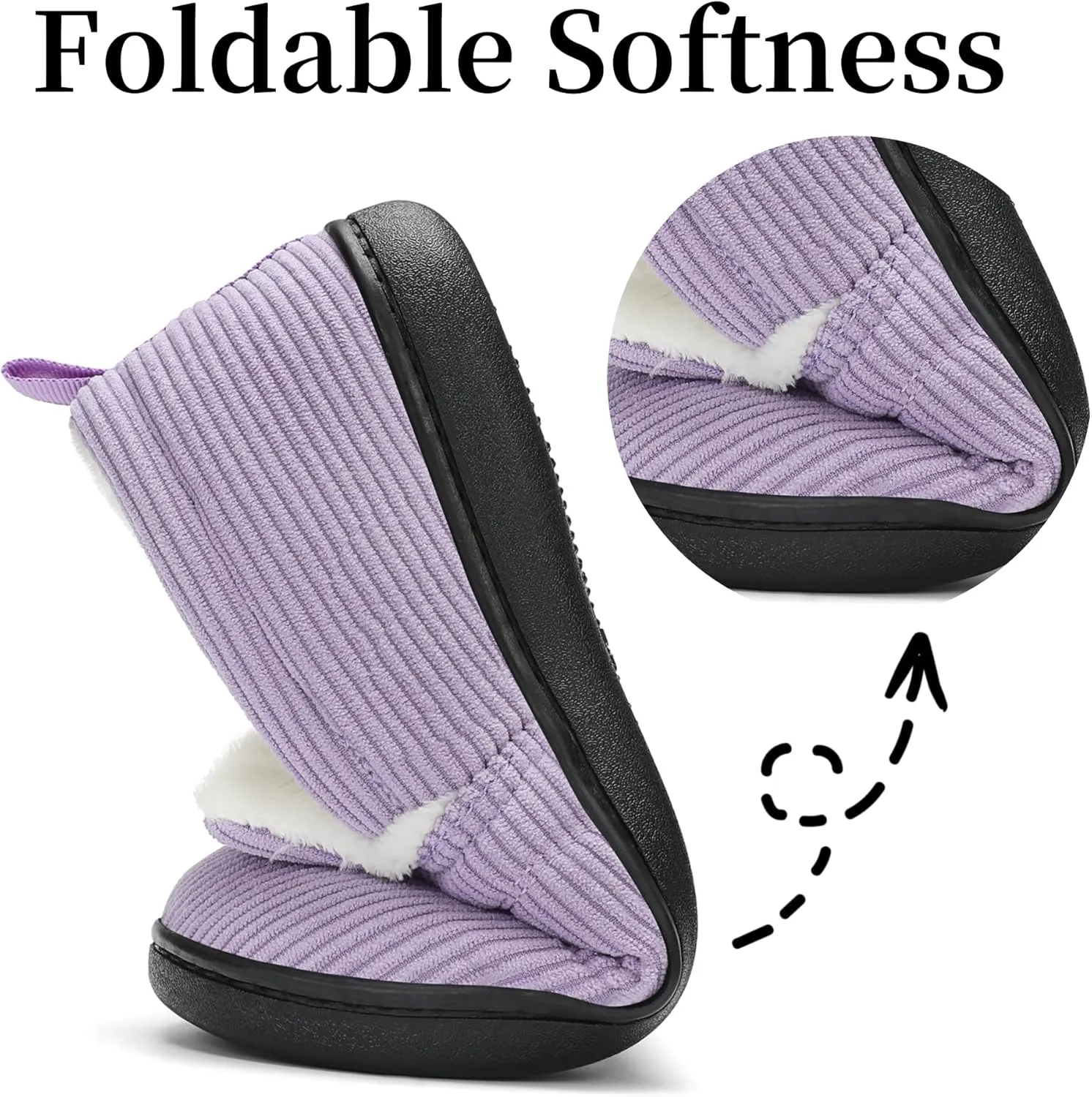 Mens Slippers for Women Slip on House Shoes Outdoor Indoor Warm House Slippers Closed Back Winter Slipper Corduroy