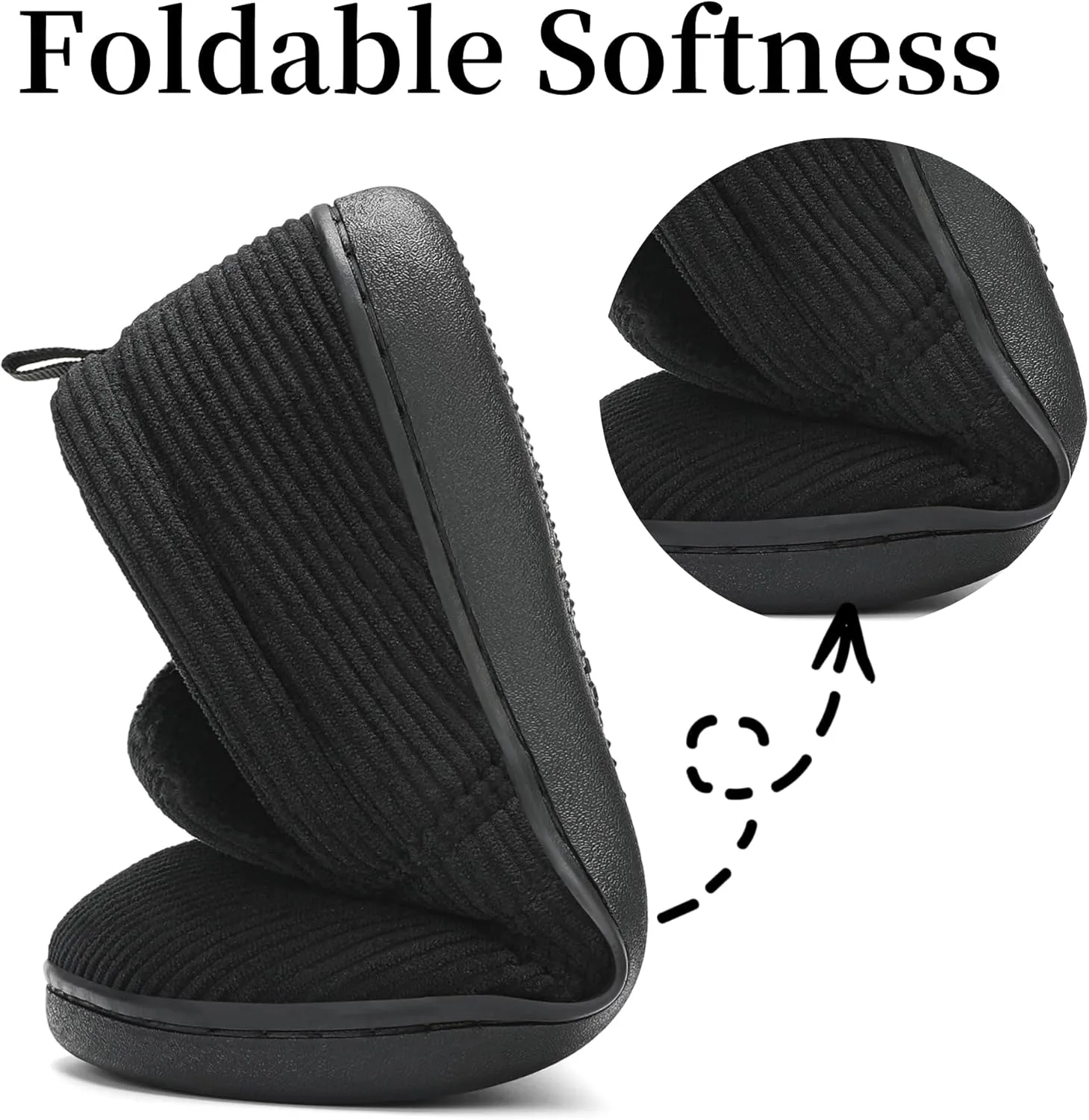 Mens Slippers for Women Slip on House Shoes Outdoor Indoor Warm House Slippers Closed Back Winter Slipper Corduroy