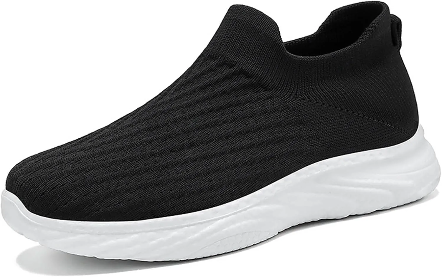 Mens Sneaker Non Slip Walking Shoes Slip on Lightweight Breathable Tennis Sneakers Casual Travel Gym Work Shoes