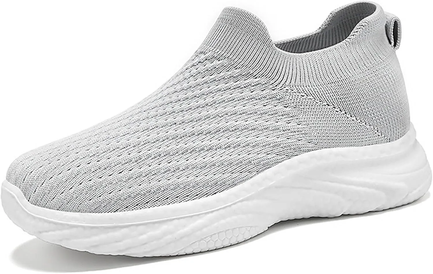 Mens Sneaker Non Slip Walking Shoes Slip on Lightweight Breathable Tennis Sneakers Casual Travel Gym Work Shoes