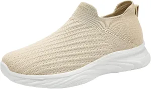 Mens Sneaker Non Slip Walking Shoes Slip on Lightweight Breathable Tennis Sneakers Casual Travel Gym Work Shoes