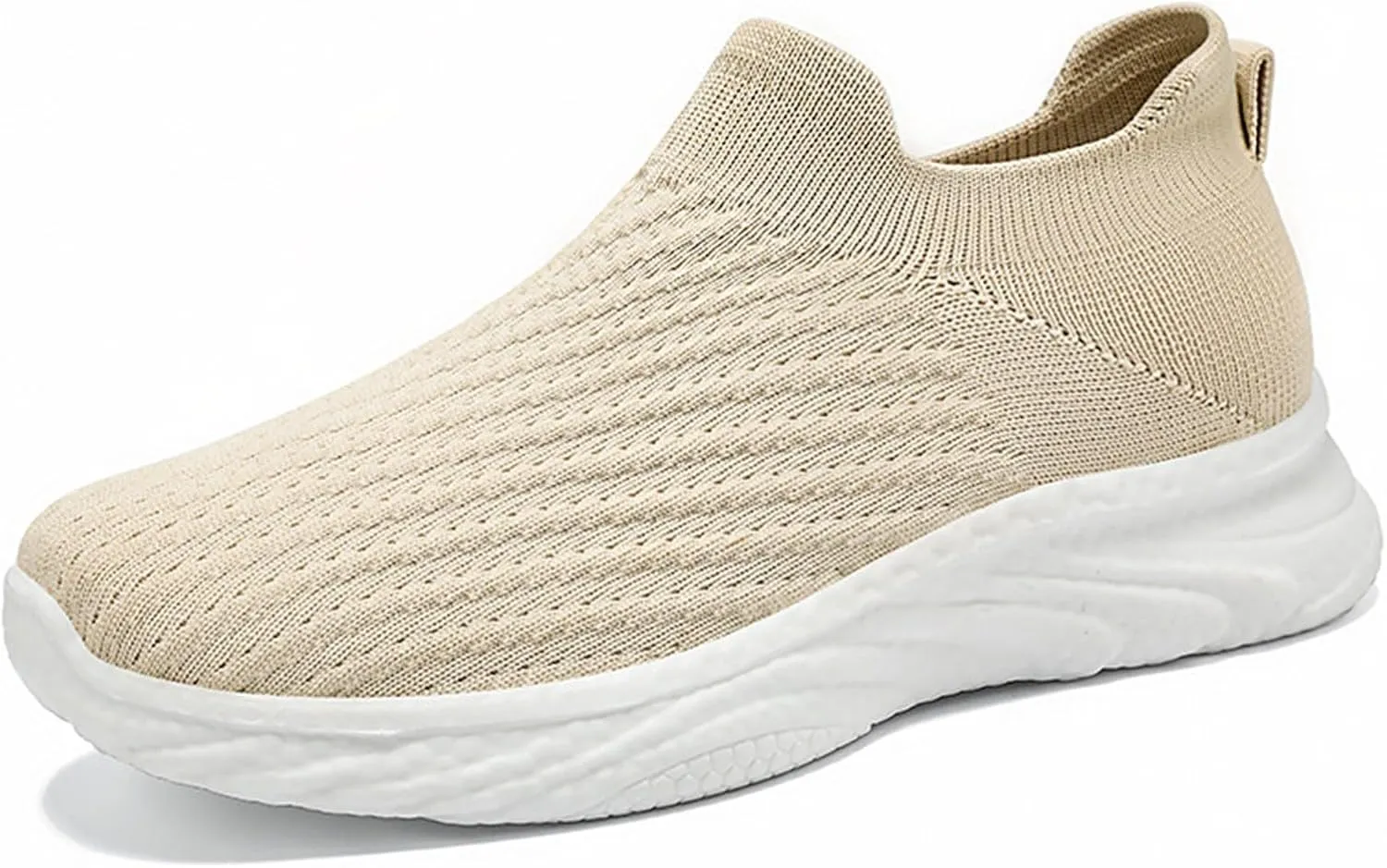 Mens Sneaker Non Slip Walking Shoes Slip on Lightweight Breathable Tennis Sneakers Casual Travel Gym Work Shoes
