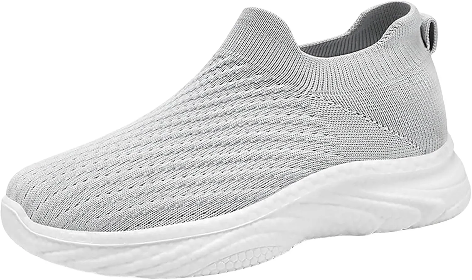 Mens Sneaker Non Slip Walking Shoes Slip on Lightweight Breathable Tennis Sneakers Casual Travel Gym Work Shoes