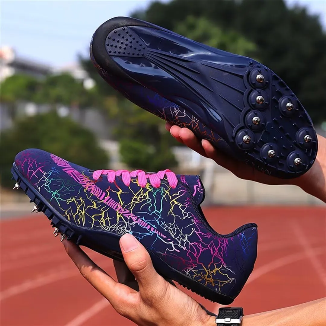 Mens Spikes Track Shoes Women Track and Field Shoes Boys Girls Jumping Sneakers Professional Running Nail Shoes