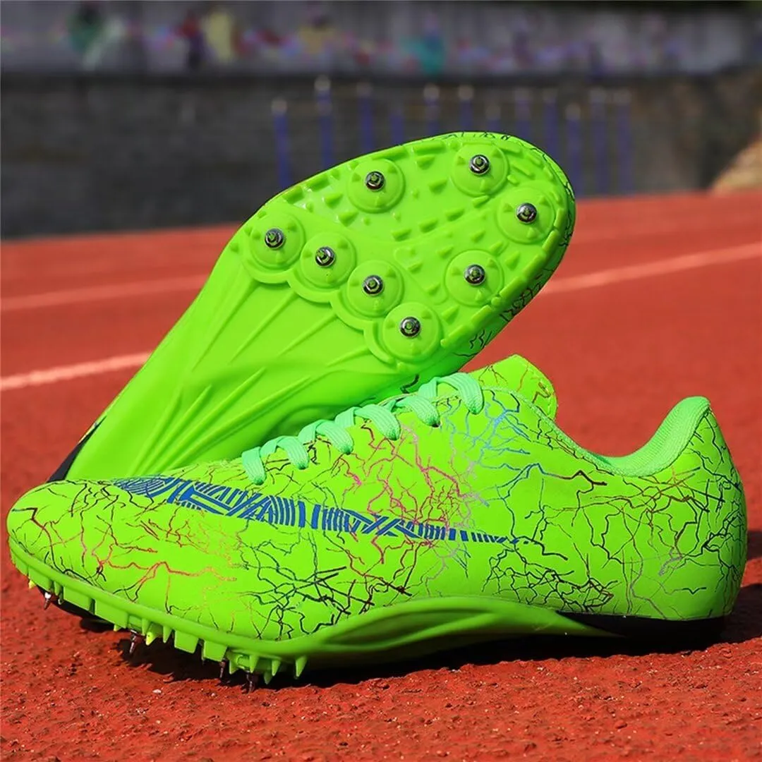 Mens Spikes Track Shoes Women Track and Field Shoes Boys Girls Jumping Sneakers Professional Running Nail Shoes