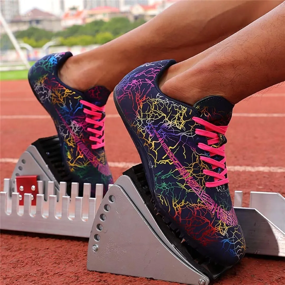 Mens Spikes Track Shoes Women Track and Field Shoes Boys Girls Jumping Sneakers Professional Running Nail Shoes