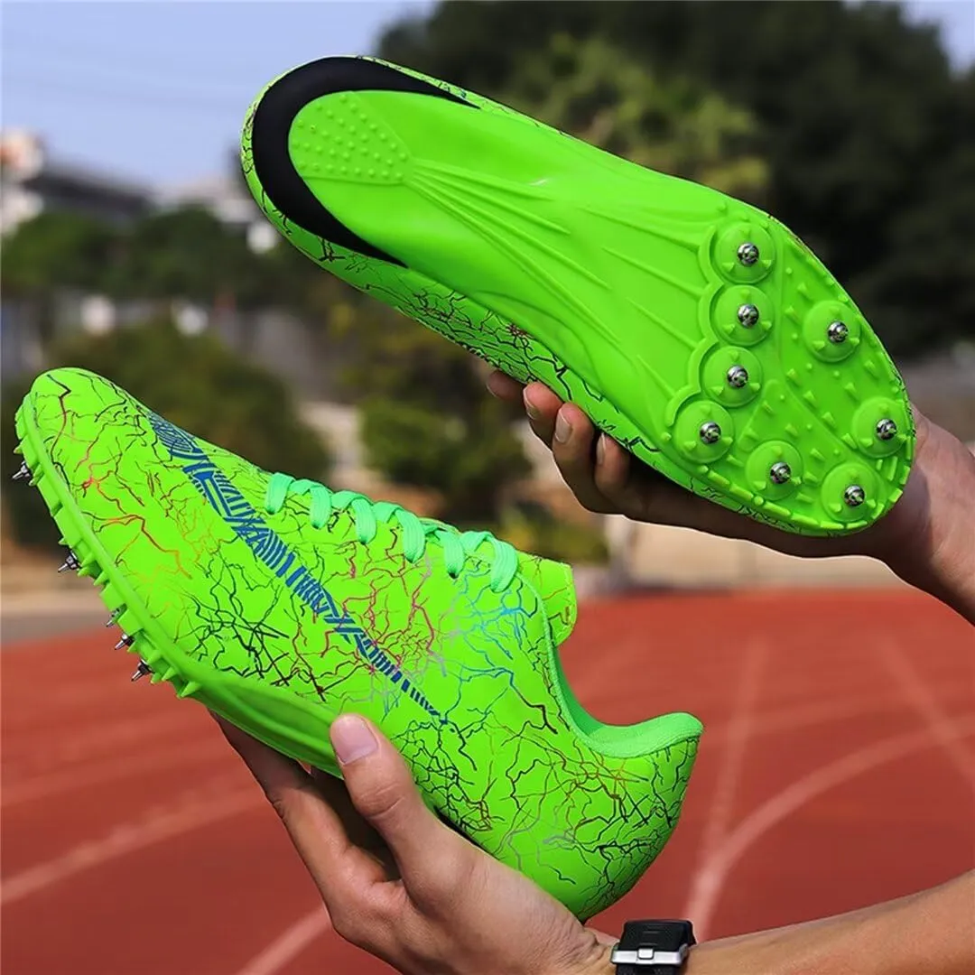 Mens Spikes Track Shoes Women Track and Field Shoes Boys Girls Jumping Sneakers Professional Running Nail Shoes