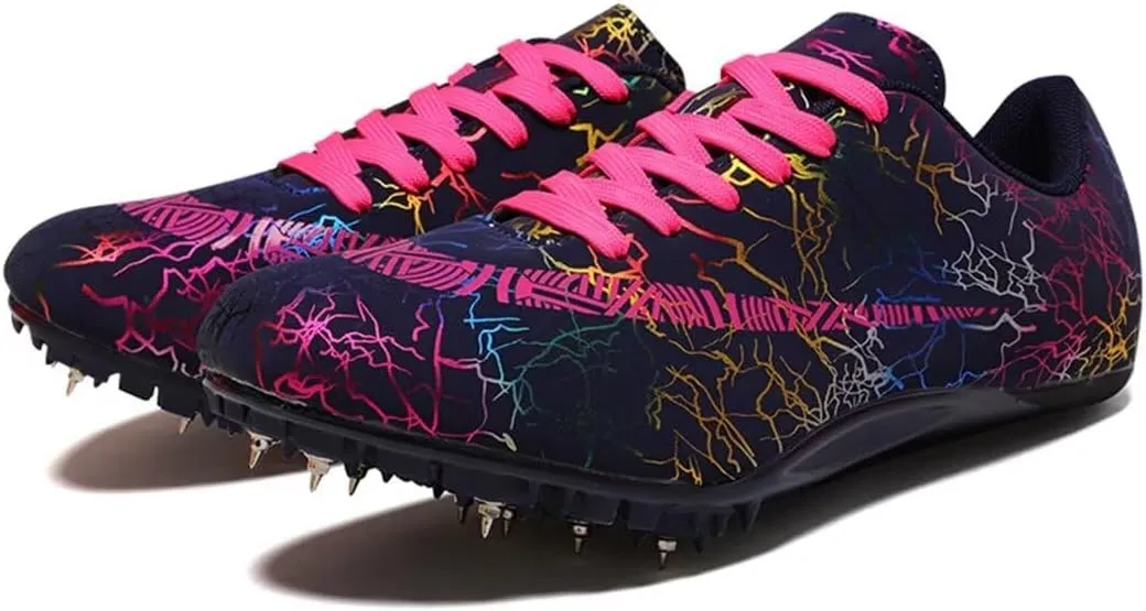 Mens Spikes Track Shoes Women Track and Field Shoes Boys Girls Jumping Sneakers Professional Running Nail Shoes