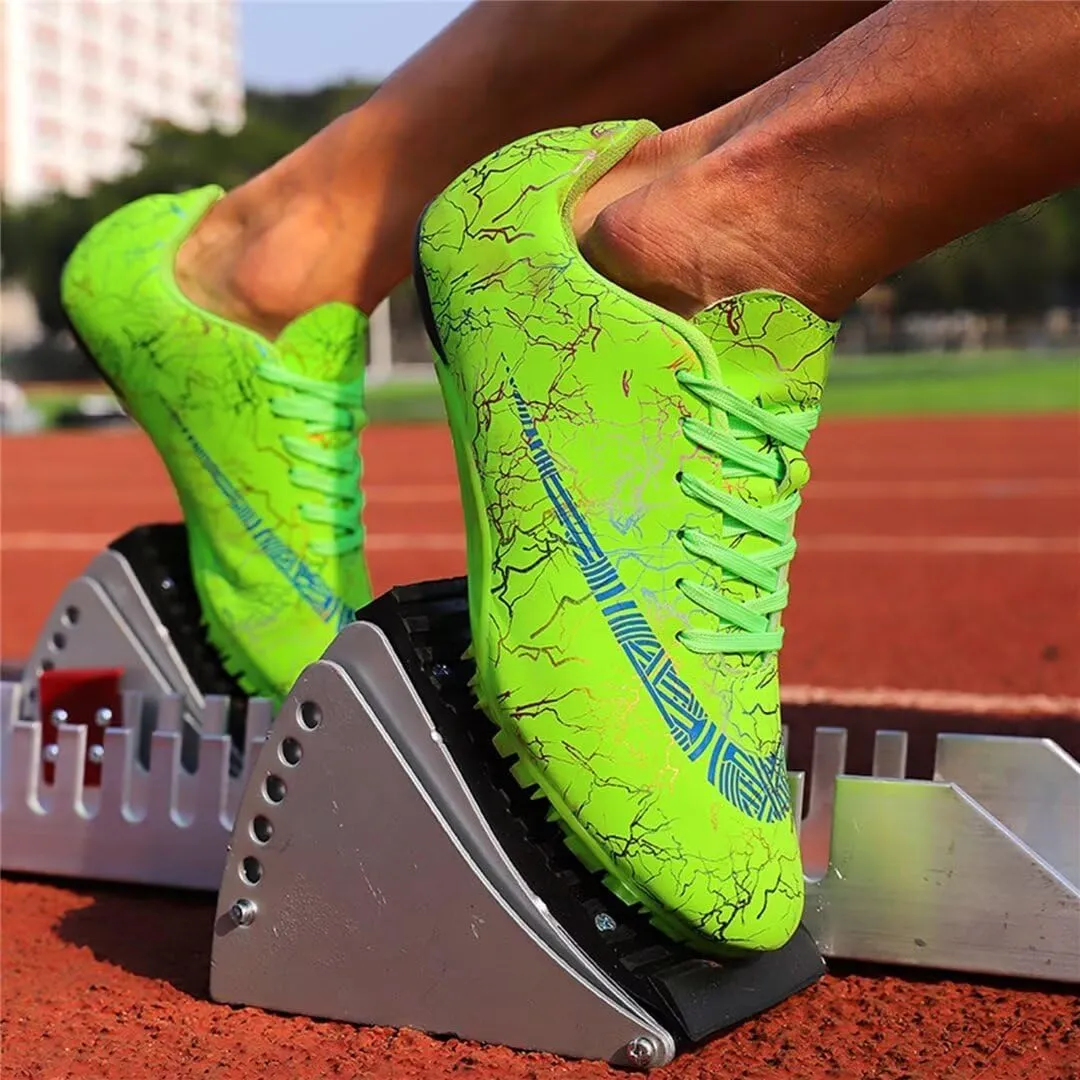 Mens Spikes Track Shoes Women Track and Field Shoes Boys Girls Jumping Sneakers Professional Running Nail Shoes