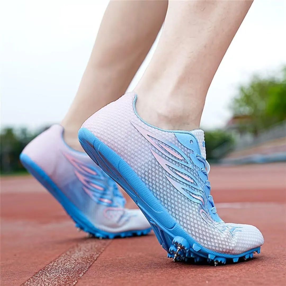 Mens Spikes Track Shoes Women Track and Field Shoes Boys Girls Jumping Sneakers Professional Running Nail Shoes
