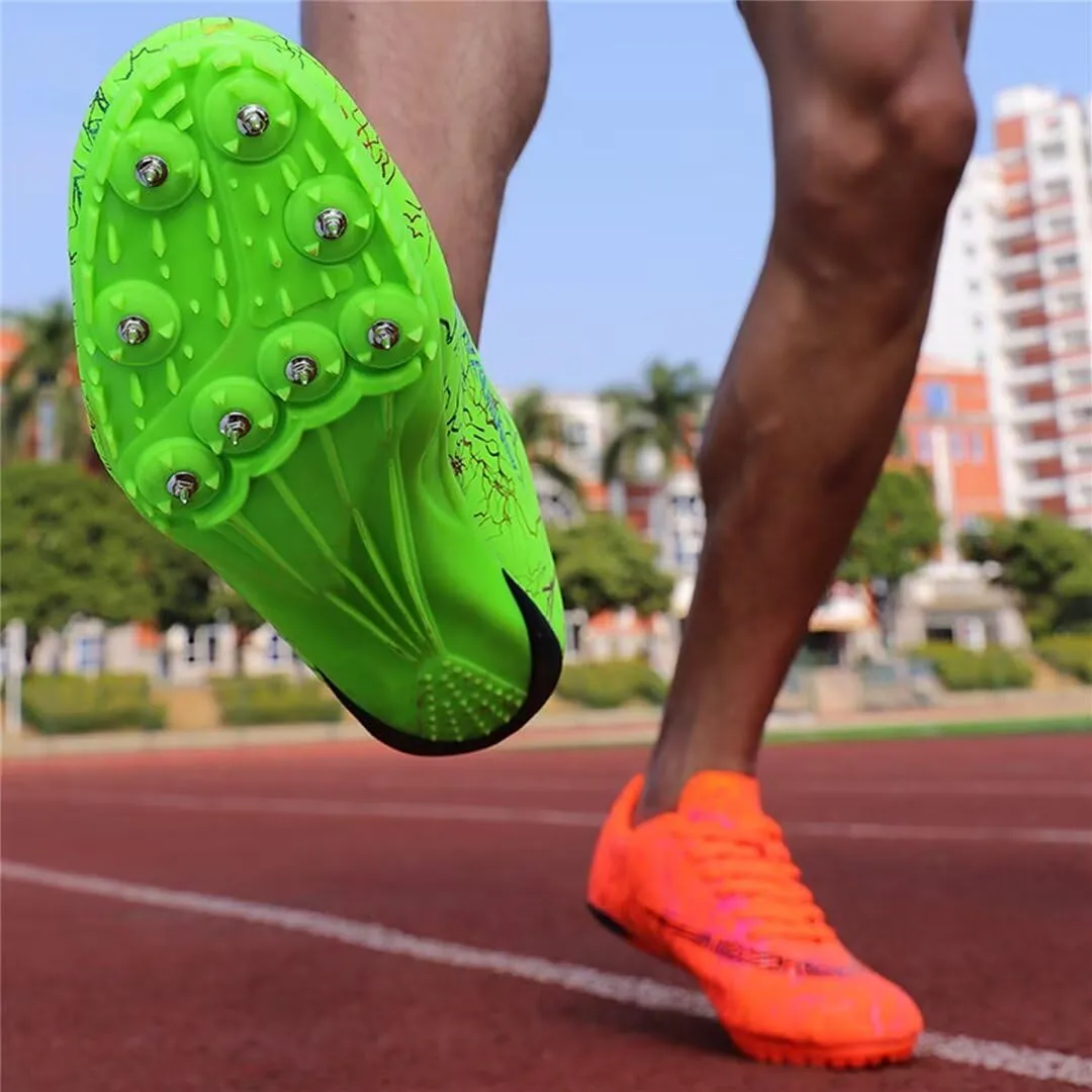 Mens Spikes Track Shoes Women Track and Field Shoes Boys Girls Jumping Sneakers Professional Running Nail Shoes