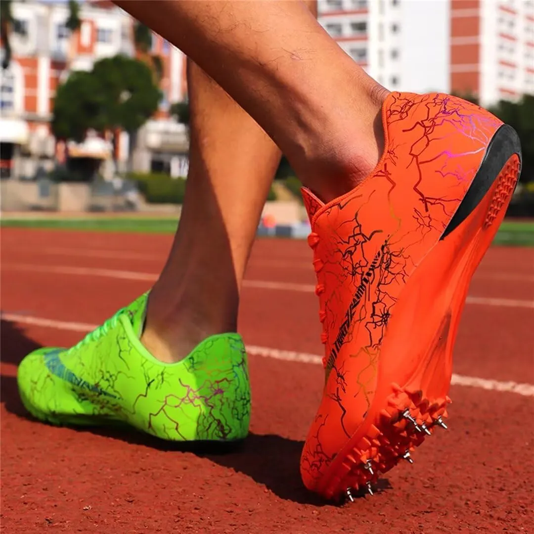 Mens Spikes Track Shoes Women Track and Field Shoes Boys Girls Jumping Sneakers Professional Running Nail Shoes