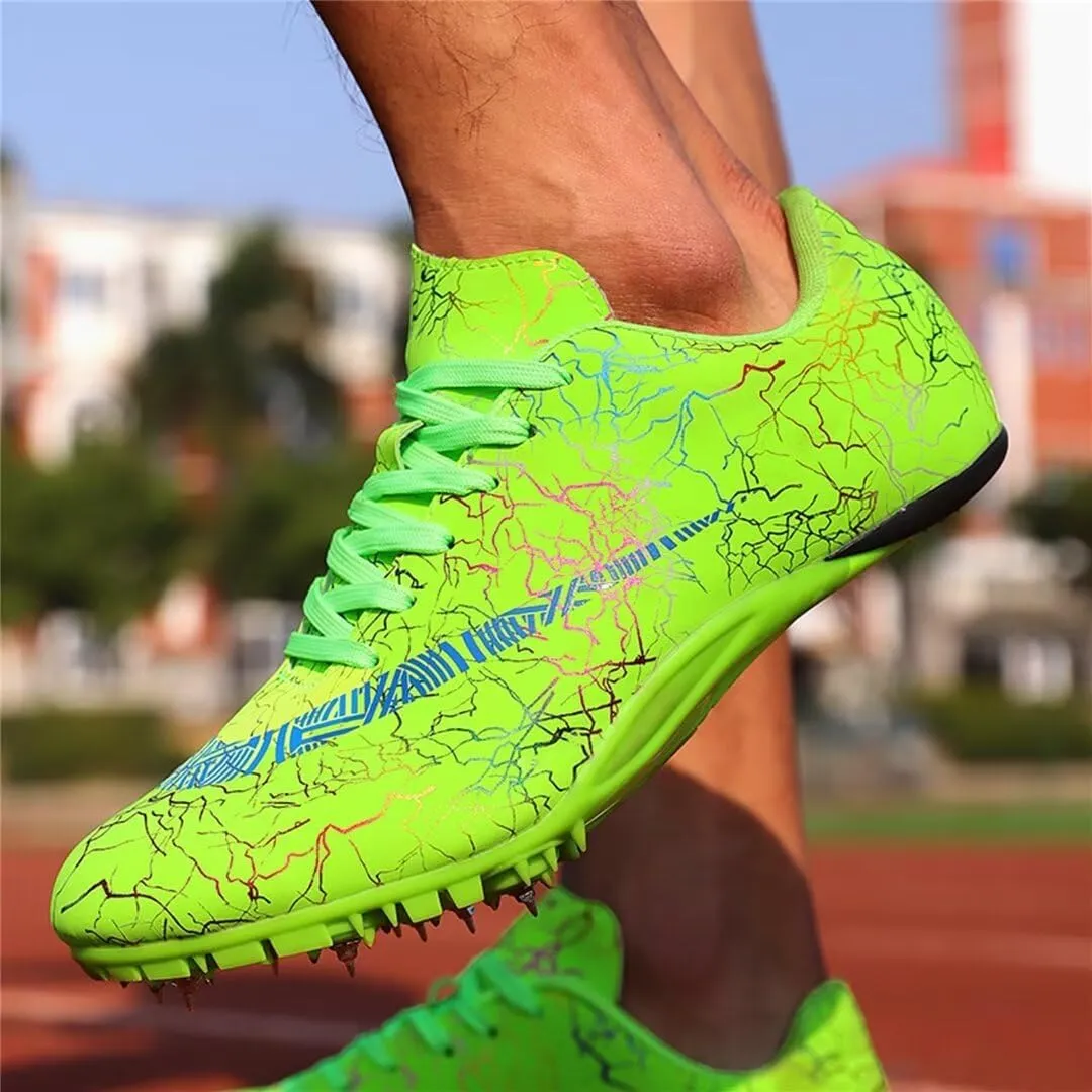 Mens Spikes Track Shoes Women Track and Field Shoes Boys Girls Jumping Sneakers Professional Running Nail Shoes