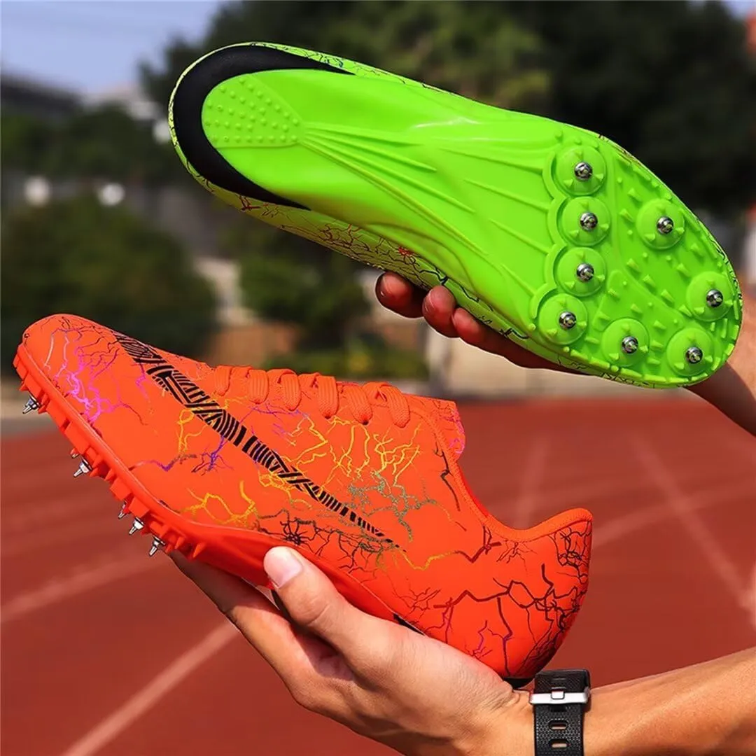 Mens Spikes Track Shoes Women Track and Field Shoes Boys Girls Jumping Sneakers Professional Running Nail Shoes