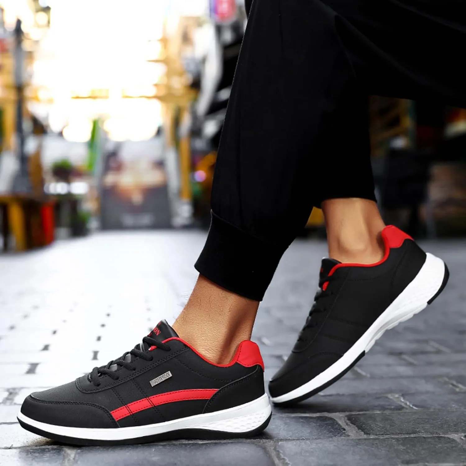 Men's Stylish Orthopedic Sneakers Lightweight Breathable Slip On Running Shoe Breathable Lace Up Shoes for Men