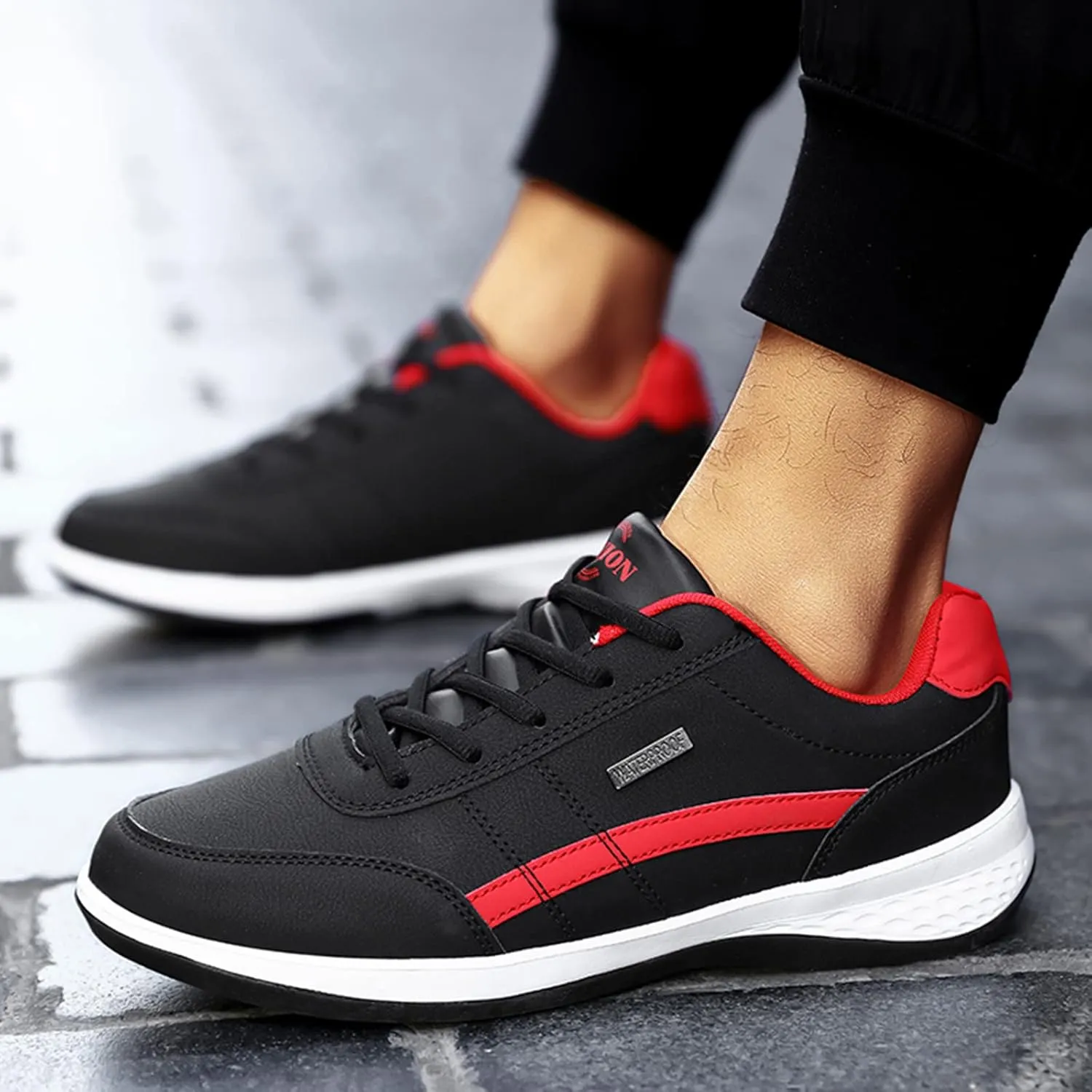 Men's Stylish Orthopedic Sneakers Lightweight Breathable Slip On Running Shoe Breathable Lace Up Shoes for Men