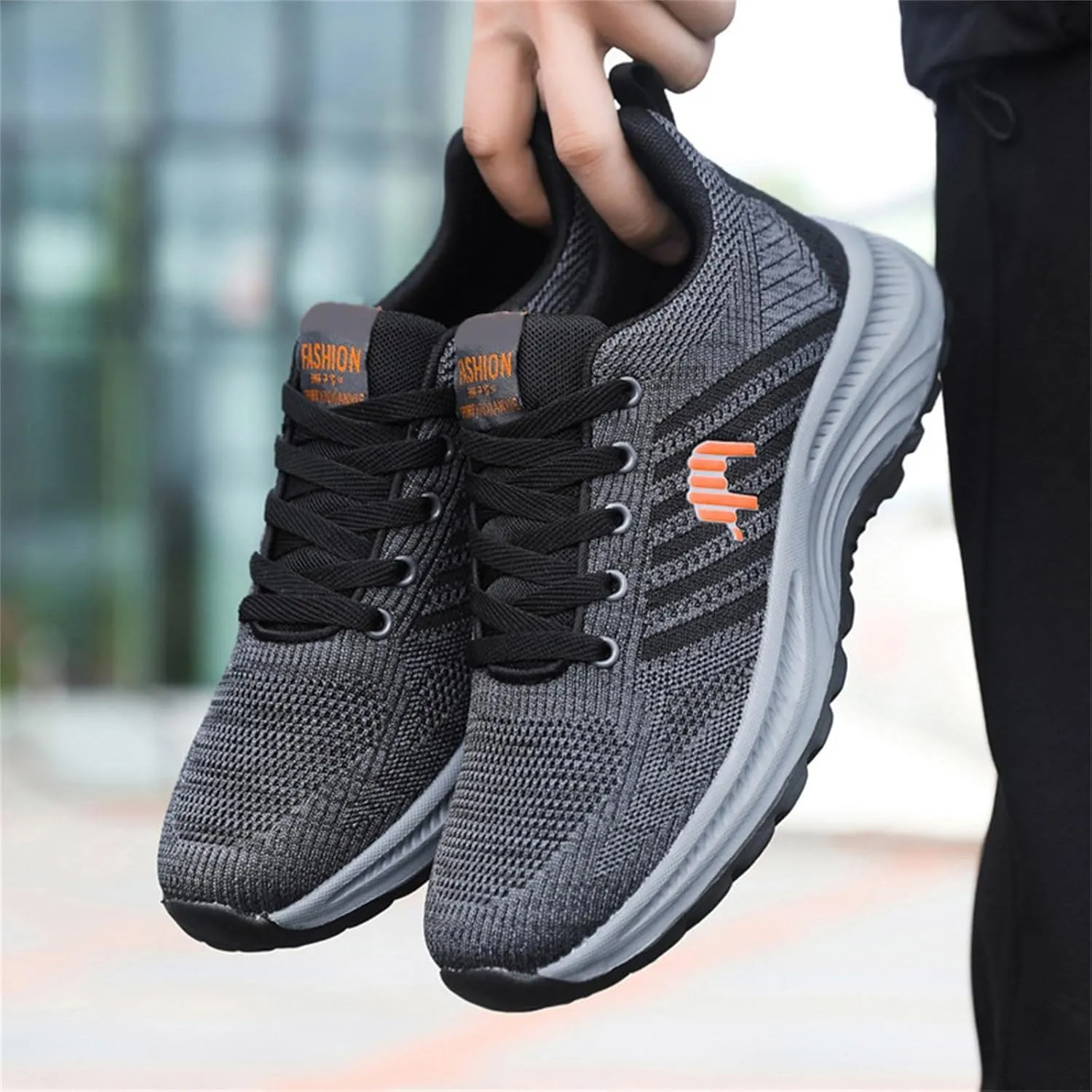 Mens Walking Shoes Lightweight Breathable Tennis Running Shoes Mesh Non-Slip Casual Sneakers Gym Workout Sneaker