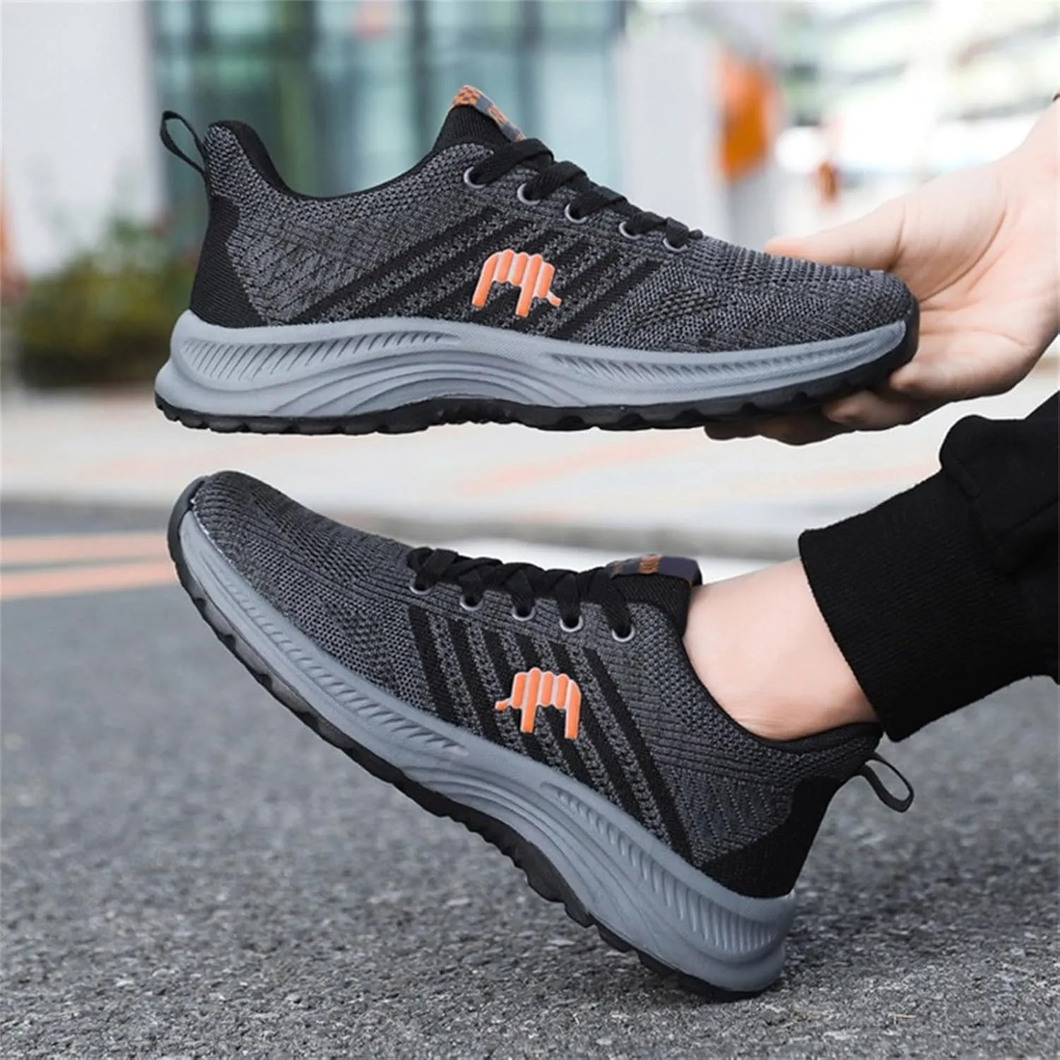 Mens Walking Shoes Lightweight Breathable Tennis Running Shoes Mesh Non-Slip Casual Sneakers Gym Workout Sneaker