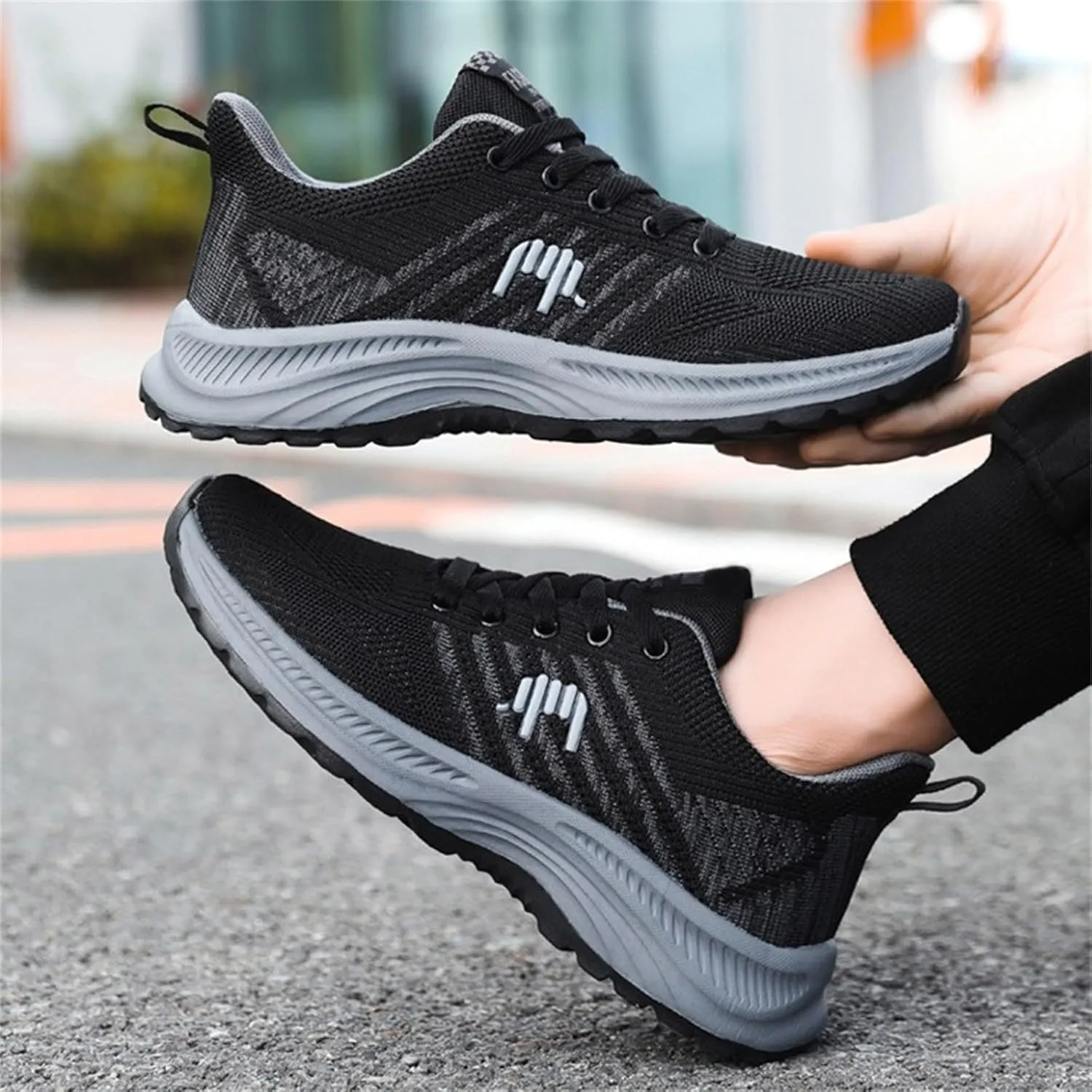 Mens Walking Shoes Lightweight Breathable Tennis Running Shoes Mesh Non-Slip Casual Sneakers Gym Workout Sneaker