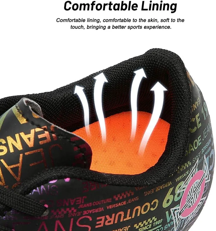 Mens Womens Track and Field Shoes Sprint Sport Sneakers Mesh Breathable Professional Running Nail Spikes Shoes for Boys Girls