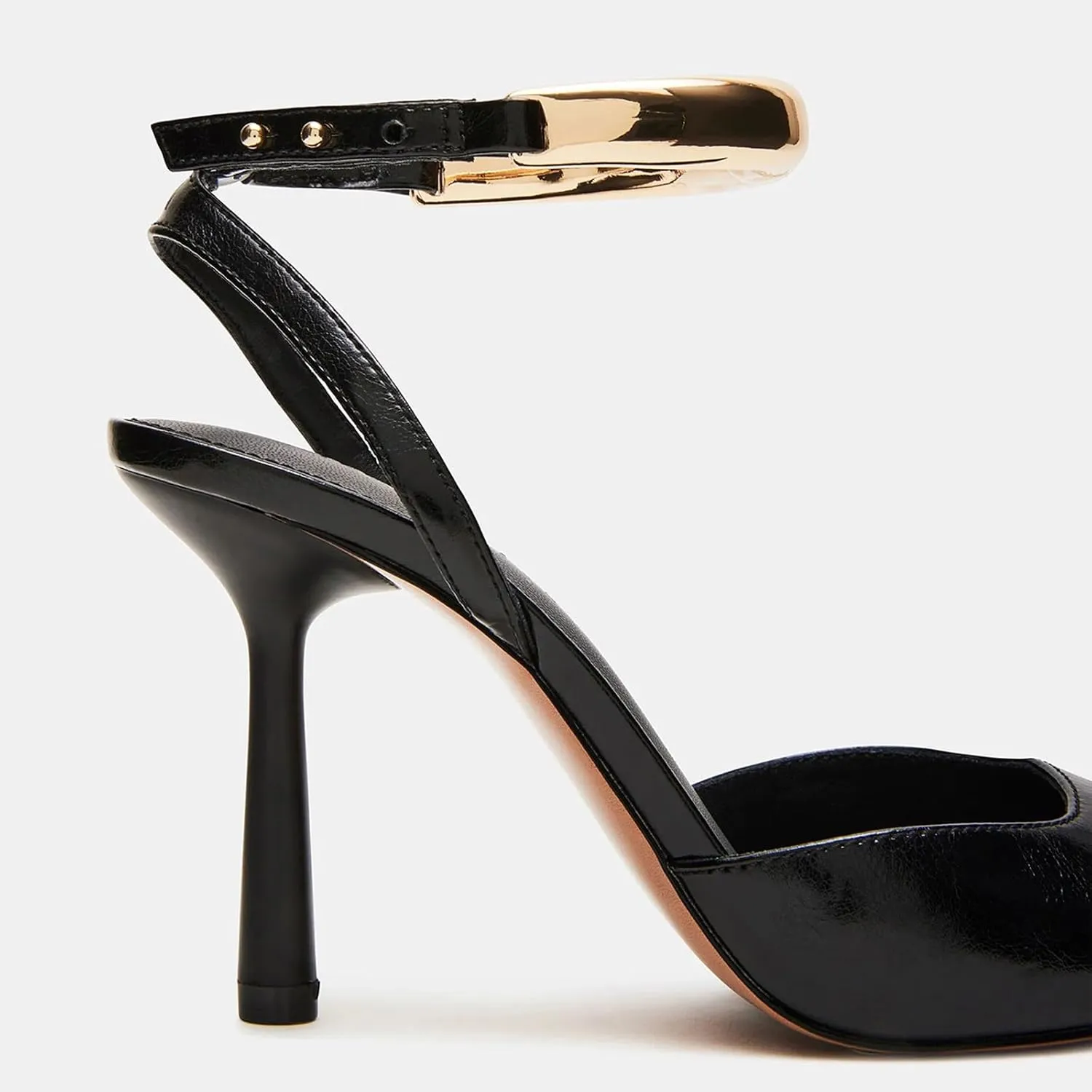 Mesh Kitten Heels for Women Closed Pointed Toe Slingback Buckle Strap Pumps Fashion Casual Dress High Heels