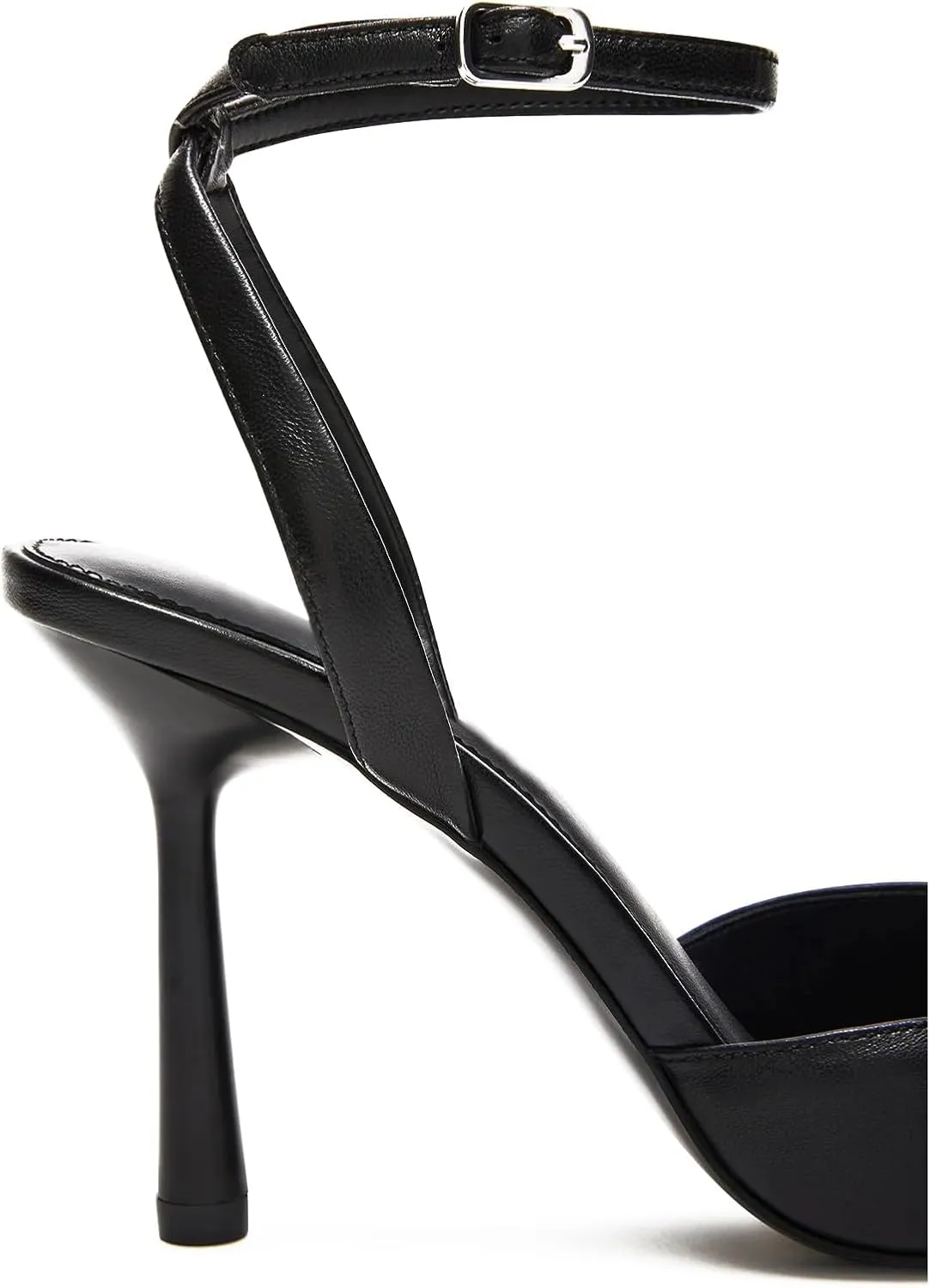 Mesh Kitten Heels for Women Closed Pointed Toe Slingback Buckle Strap Pumps Fashion Casual Dress High Heels