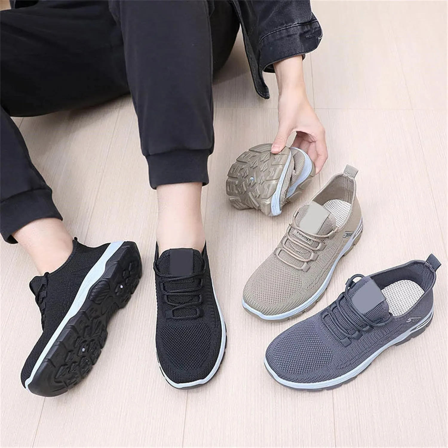 Mesh Orthopedic Sneakers for Men Breathable Lace Up Walking Running Shoes Comfortable Tennis Shoes Non Slip Lightweight Casual Womens Sneakers