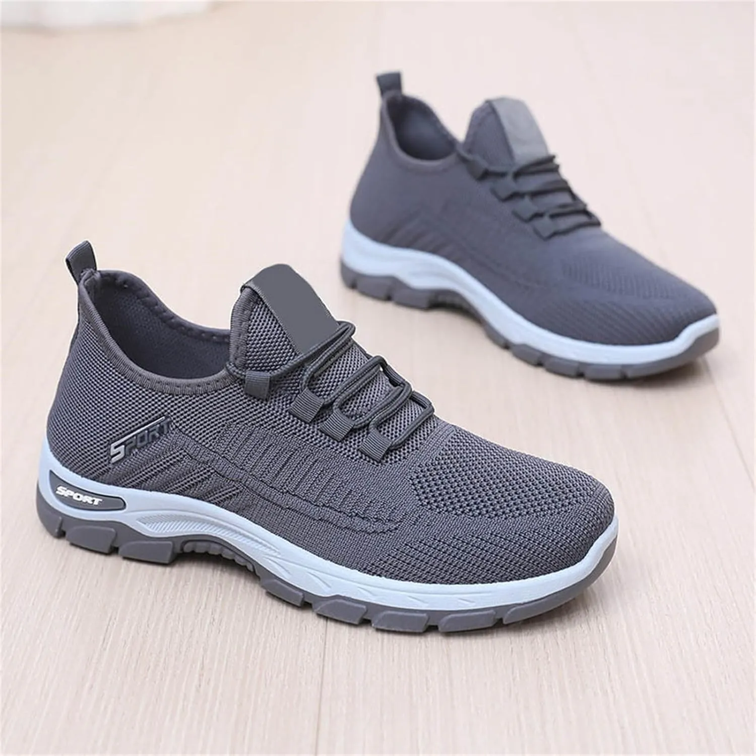 Mesh Orthopedic Sneakers for Men Breathable Lace Up Walking Running Shoes Comfortable Tennis Shoes Non Slip Lightweight Casual Womens Sneakers