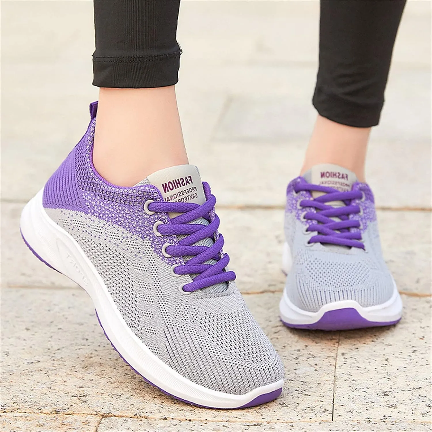 Mesh Sport Shoes for Women 2025 Casual Lightweight Summer Lace up Breathable Closed Toe Outdoor Running Shoes Comfortable for Workout Running Walking