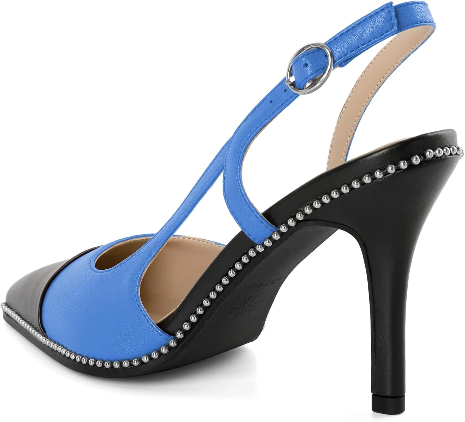 Mettesally Slingback Pumps 3 Inches Stilettos Sexy Evening Heels for Women Beaded
