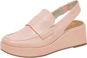miss left Women's Wedge Heel Slingback Pumps Platform Closed Toe Mid Heel Elastic Strap Sandals Trendy Travel Casual Shoes Size 4-16 US