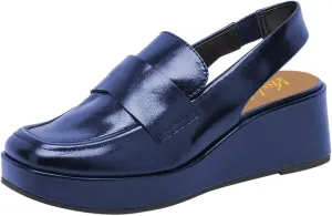 miss left Women's Wedge Heel Slingback Pumps Platform Closed Toe Mid Heel Elastic Strap Sandals Trendy Travel Casual Shoes Size 4-16 US