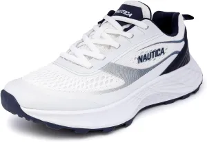 Nautica Men's Lace-Up Sneakers - Max Cushioning Running, Walking, Tennis Shoes - Comfortable Enhanced Support Athletic Sneakers-Balacava