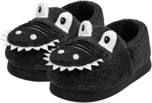Newborn Baby Cozy Fleece Booties Super 𝐆rippers Winter Dinosaur Slippers Soft Sole Stay On Bedroom House Shoes