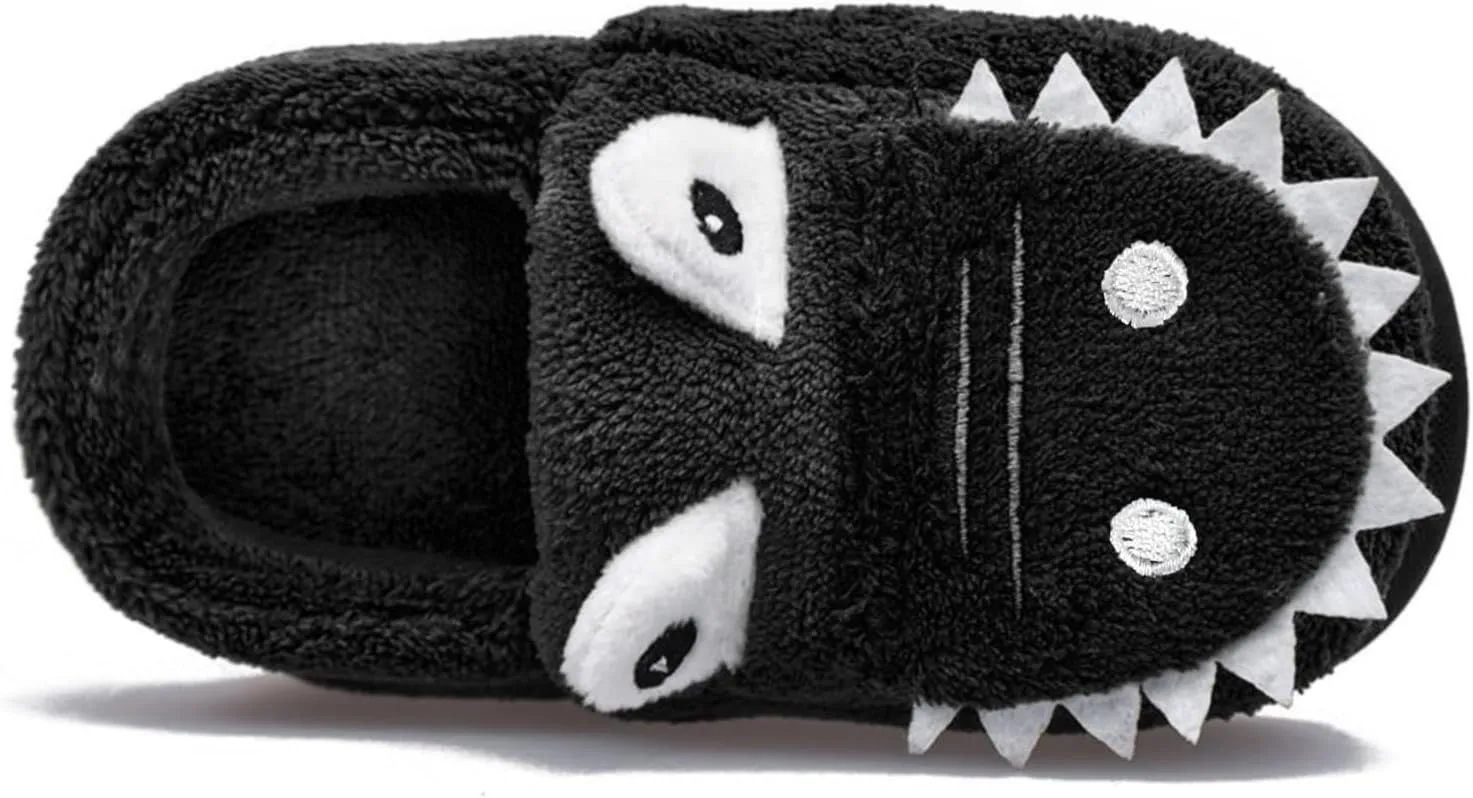 Newborn Baby Cozy Fleece Booties Super 𝐆rippers Winter Dinosaur Slippers Soft Sole Stay On Bedroom House Shoes