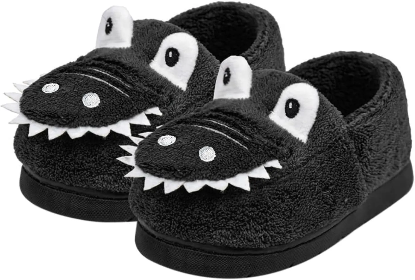 Newborn Baby Cozy Fleece Booties Super 𝐆rippers Winter Dinosaur Slippers Soft Sole Stay On Bedroom House Shoes