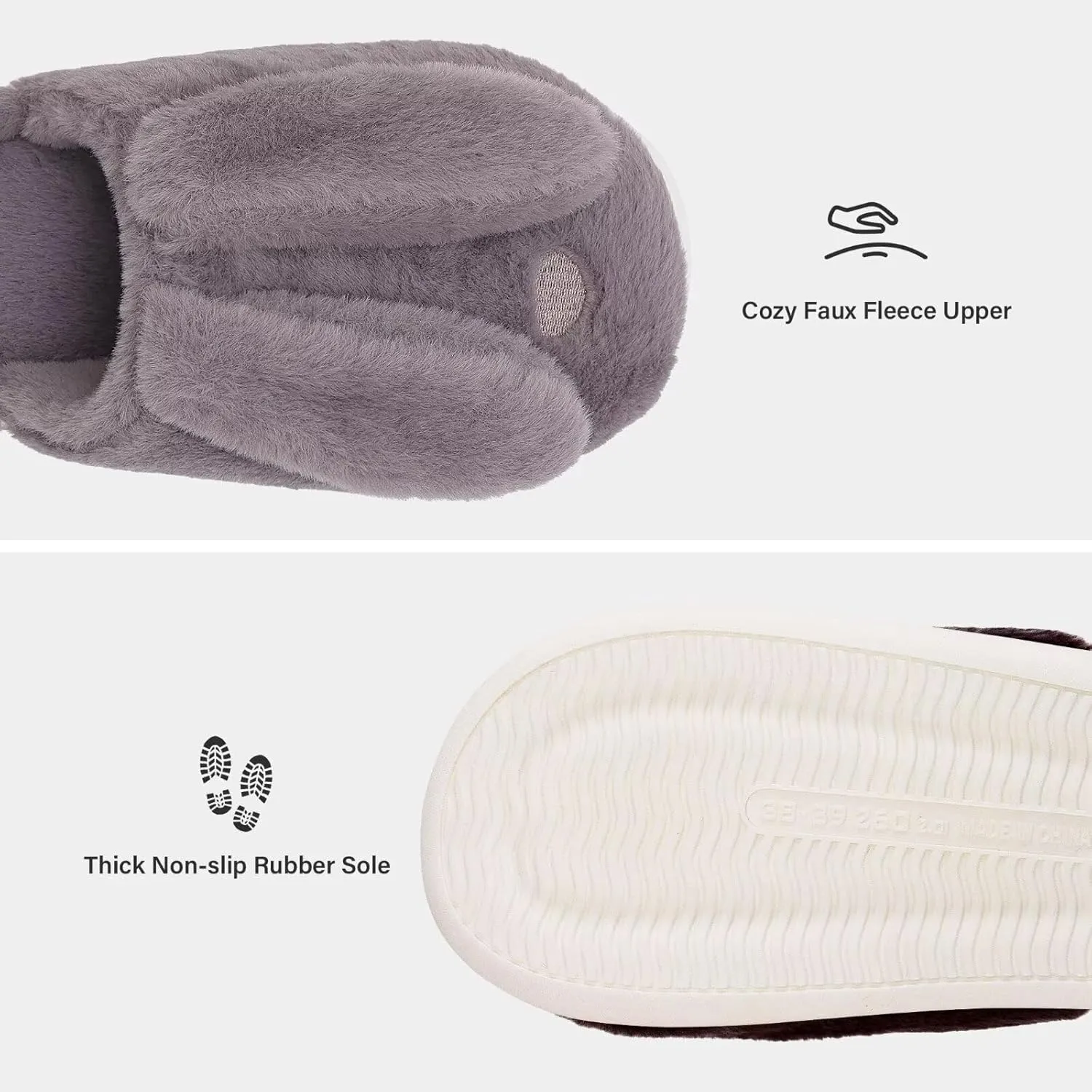 NineCiFun Women's Bunny Slippers Memory Foam House Plush Fluffy Rabbit Slippers Comfy Fuzzy Faux Fur Lining Indoor Animal Bedroom Shoes